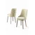 Hanah Home Set stolica Newa, 46x94x46 cm, 2 komada, Srebrno-krem boje