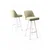 Hanah Home Set barskih stolica Atex, 44x105x42 cm,4 komada, Krem