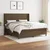 Vidaxl Box spring postelja z vzmetnico temno rjava 160x200 cm blago