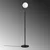 Aberto Design Podna lampa Tulip 13815 , 30 x 30 x 168 cm, 1 x E27, 250 cm Kabl,, Crna