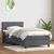Vidaxl Box Spring postelja z vzmetnico Temno siva 80x220 cm Velvet