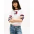 Tommy Jeans Majica NOVELTY mornarska/rdeča/bela