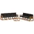 Set vanjskih sofa 9 kom. Prirodna i crna