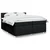 Vidaxl Box spring postelja z vzmetnico črn 200x200 cm blago