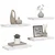 Polica na zidu Zidne 4 pcs Bijeli mramor 50 x 23,5 x 4 cm