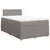 Vidaxl Box spring postelja z vzmetnico taupe 120x190 cm blago