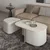 HANAH HOME Sto za dnevnu sobu Twin Travertine