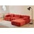 Atelier del Sofa L1 O1 1R Pouffe Doblo Ugaona garnitura, 3 Sedišta, Crvena
