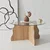 HANAH HOME Sto za dnevnu sobu Butterfly Sapphire Oak Transparent