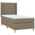 vidaXL Box spring postelja z vzmetnico taupe 100x200 cm blago