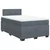 vidaXL Box spring postelja z vzmetnico temno siv 120x190 cm žamet