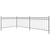 vidaXL Paneli za ogradu sa stupovima čelični 6 x 1,5 m crni