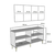 HANAH HOME Komoda Nora belo/srebrna