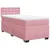Vidaxl Box spring postelja z vzmetnico roza 90x200 cm žamet