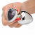 Gemstones – Large Anal Plug Heart - Rdeča