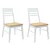 Trpezarijske stolice 2 pcs Bijelo 43 x 54 x 89 cm