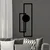 Wallity Zidna dekoracija Astratto-1, 32x85 cm, 1.5 mm, Crna