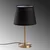 Opviq Stona lampa 5104, 21x21x39 cm, IP20, Crno-zlatne boje