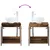 Umivaonik s policom Staro drvo 49,5 x 41 x 64,5 cm