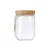 Storage jar, made from glass, 500 ml, with bamboo lid, Idilica - Kit