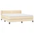Vidaxl Box spring postelja z vzmetnico krem 180x200 cm blago