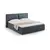 Modra boxspring postelja s prostorom za shranjevanje 160x200 cm Arendal – Cosmopolitan Design