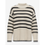 Black-Beige Womens Striped Sweater ONLY Sia - Women