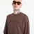 Majice Palm Angels Curved Logo Double Tee L/S UNISEX Brown/ Brown L