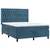 Vidaxl Box spring postelja z vzmetnico temno modra 140x190cm žamet