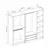 Hanah Home Garderober Kale-8422, 225x210x52 cm, Beli