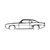 Wallity Zidna dekoracija Chevrolet Camaro V2 Silhouette, 70x18cm, Crna