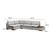 Atelier del Sofa Ugaona garnitura Tulip 97x80x193cm Svetlosiva