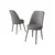 Hanah Home set trpezarijskih stolica Jaxe 8 kom, siva tkanina Babyface, braon metalne noge