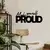 Wallity Zidna dekoracija Make Yourself Proud, 56x26cm, Crna