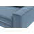 ATELIER DEL SOFA 2-Seat Sofa Sparrow 2 Ocean Blue Walnut