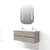 Skye Decor Set kupatilskog ormarića sa umivaonikom i ogledalom, 2 dela, Sivi