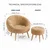 ATELIER DEL SOFA Fotelja i tabure Lida Brown