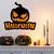 WallXpert zidna dekoracija od MDF-a HALMDF-005, zlokobna bundeva sa natpisom Halloween, 45 x 39 cm