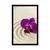 Plakat peščeni Zen vrt z vijolično orhidejo - 30x45 white