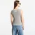 MM6 Ribbed Knit Sleeveless Top Grey M