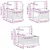 Set vanjskih sofa Bijela 213,5 x 154,5 x 73 cm Poliester