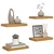 Polica na zidu 4 pcs Bež 40 x 23,5 x 4 cm Konstruirano drvo