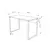 HANAH HOME Radni sto Inna Retro Grey Black