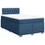 Vidaxl Box spring postelja z vzmetnico moder 120x200 cm blago