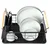 Vilde 150623 - Metlani ocedjivac za sudove sa drvenim drskama 42,5 x 29,5 x 19 cm
