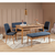 Conceptum Hypnose Trpezarijska klupa Vina Bench 110x48x40cm Bež-Tamnoplava