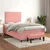 Vidaxl Box spring postelja z vzmetnico roza 120x190 cm žamet