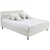 MID.YOU OBLAZINJENA POSTELJA 180 cm  x 200 cm , tekstil, leseni material krem barve