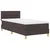 LED Box Spring Krevet Tamno smeđa 90 x 190 cm tkanina