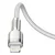 BASEUS Kabel za iPhone USB-C – Lightning serije Metal Data 20 W PD, 2 m – bel